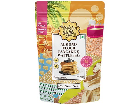 The Belgian Waffle Co Almond Flour Pancake & Waffle Mix, 250 g