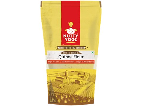 Nutty Yogi Organic Quinoa Flour - Gluten Free, 500 g