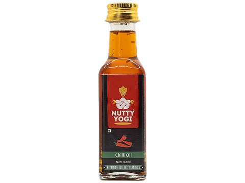 Nutty Yogi Chilli Oil - Rich In Nutrition, Pure & Natural, Reduces Skin Inflammation, No Additives, 100 ml
