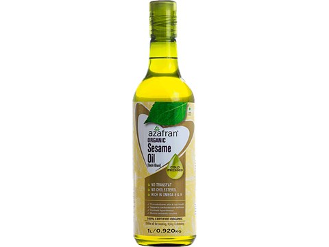 Azafran Organic Cold Pressed Sesame Oil, 1 L