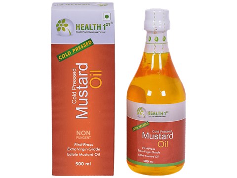 Health 1st Mustard Oil - Cold Pressed, 500 ml