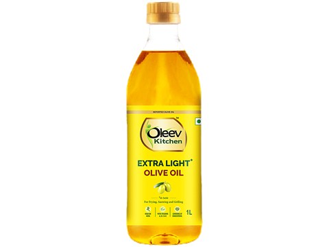 Oleev Kitchen Extra Light Olive Oil - Frying, Sauteing & Grilling, 1 L