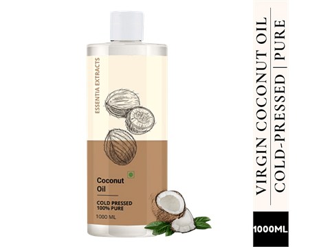 Essentia Extracts Coconut Oil - Pure, Cold Pressed, 1 L