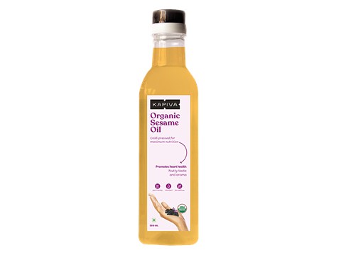 Kapiva Organic Sesame Oil - Promotes Heart Health, 500 ml