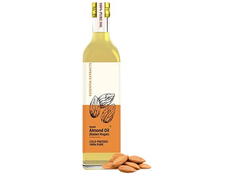 Essentia Extracts Sweet Almond Oil/Badam Rogan - Pure, Cold Pressed, 100 ml