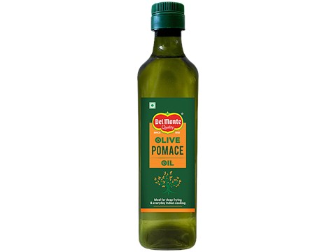 Del Monte Olive Pomace Oil - Cholesterol & Trans Fat-Free, For Cooking, Deep Frying, 500 ml