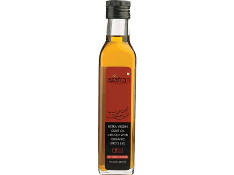 Azafran Extra Virgin Olive Oil - Infused With Bird's Eye Chilli, 250 ml