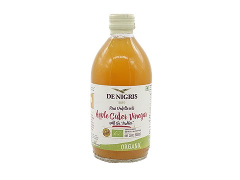 De Nigris Organic Apple Cider Vinegar with Mother, 500 ml