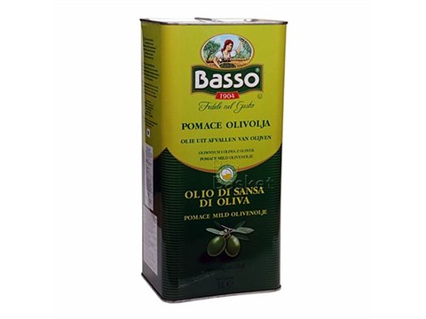 Basso Olive Oil - Refined Pomace Mild, 5 L