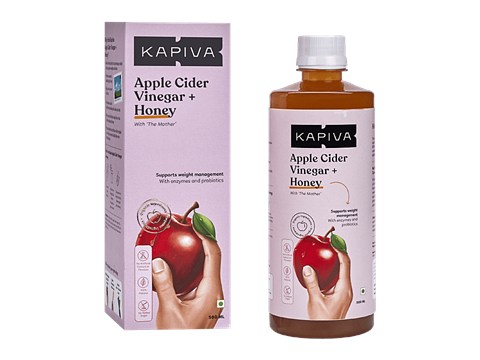 Kapiva Apple Cider Vinegar + Honey with Mother, 500 ml