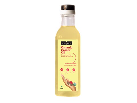 Kapiva Organic Castor Oil - Healthier Hair & Skin, 250 ml