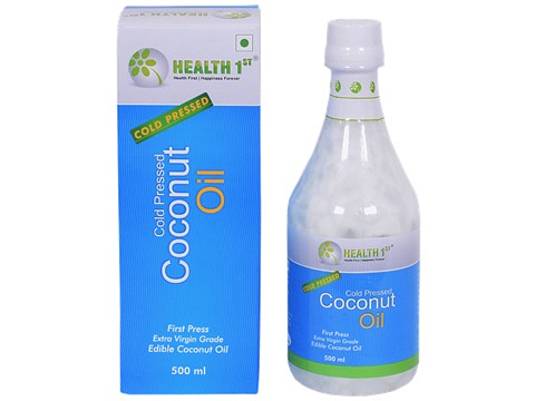 Health 1st Coconut Oil - Cold Pressed, 500 ml