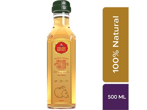 Himalayan Natives Organic Apple Cider Vinegar - Cold Pressed, Raw & Vegan, 500 ml