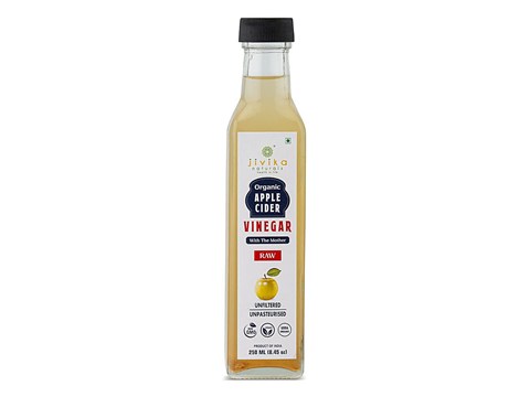 Jivika Naturals Organic Apple Cider Vinegar - With The Mother, Raw, Unfiltered, Unpasteurised, Non-GMO, 250 ml
