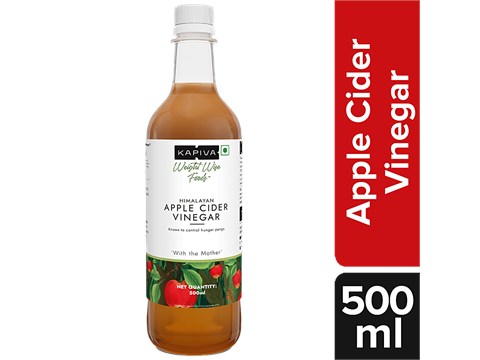 Kapiva Himalayan Apple Cider Vinegar With Mother - Controls Weight & Hunger Pangs, 500 ml
