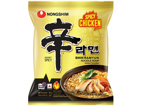 NONGSHIM Shin Ramyun Instant Noodle Soup - Spicy Chicken Flavour, 120 g