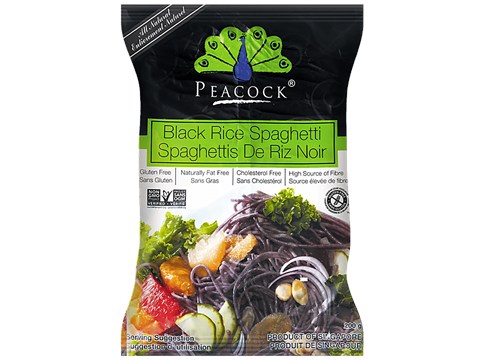 PEACOCK Rice Black Rice Spaghetti - High Source Of Fibre, Cholestrol Free, 200 g
