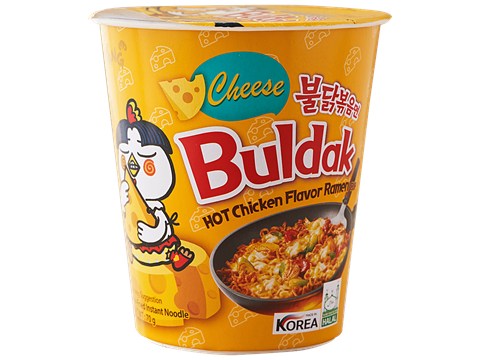 Samyang Cheese Buldak Hot Chicken Flavor Ramen Cup, 70 g