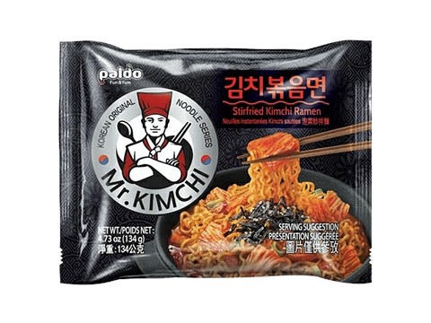 Paldo Mr Kimchi Mild Spicy Korean Noodles, 134 g