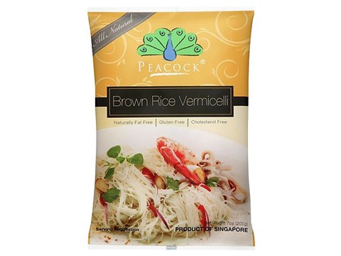 PEACOCK Rice Vermicelli - Brown Rice, 200 g