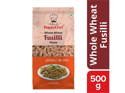 HappyChef Durum Whole Wheat Pasta - Fusilli, 500 g