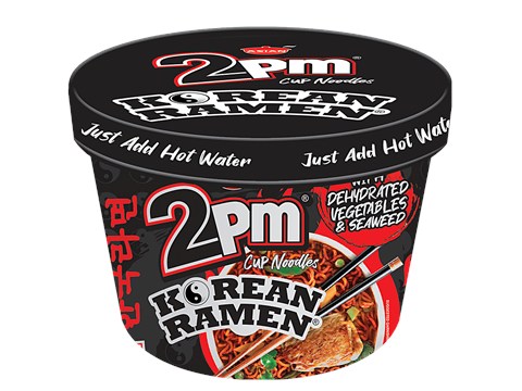 2PM Noodles Korean Ramen Cup Noodles - With Dehydrated Vegetables & Seaweed, 70 g