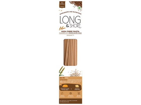 Long&Short Multigrain Spaghetti Pasta Made With Jowar, Bajra & Ragi - High Fiber, No Maida, Healthy, 250 g