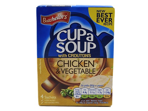 Batchelors Cup A Soup With Croutons - Chicken & Vegetable, Imported, 110 g