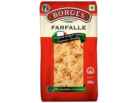 Borges Durum Wheat Pasta - Farfalle, 500 g