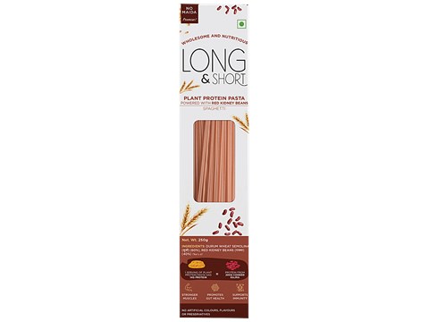 Long&Short Red Kidney Beans Spaghetti Pasta - Plant Protein, No Maida, Healthy, 250 g