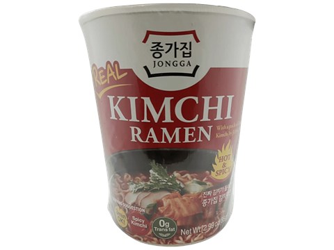 Jongga Kimchi Ramen Instant Cup Noodles - Hot & Spicy, 85 g