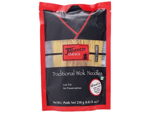 Japanese Choice Traditional Wok Noodles - Low Fat, No Preservatives, 250 g