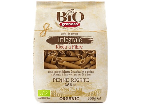 Granoro Organic Whole Wheat Pasta - Penne Rigate, 500 g