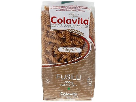 Colavita Integrale Durum Whole Wheat Pasta - Fusilli, 500 g