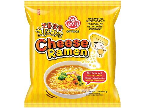 Ottogi Cheese Ramen Korean Style Instant Noodle, 111 g