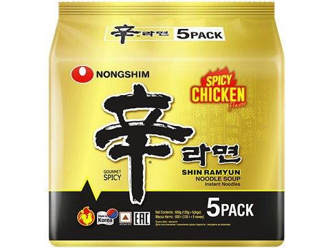 NONGSHIM Shin Ramyun Instant Noodle Soup - Spicy Chicken Flavour, 600 g