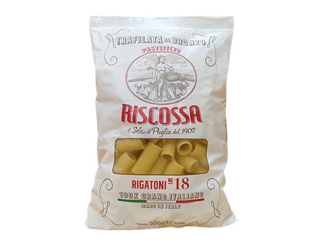 Riscossa Rigatoni Bronze-cut Pasta, 500 g