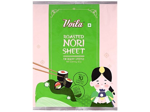 VOILA Dae Chun Gim Roasted Sushi Nori - 10 Seaweed Sheets, 22 g