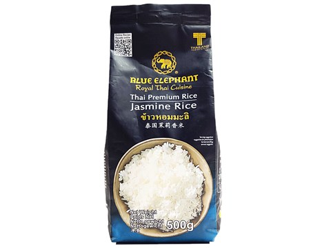 Blue Elephant Royal Thai Cuisine Jasmine Rice - Rich In Flavour & Fragrance, Long Grains, 500 g