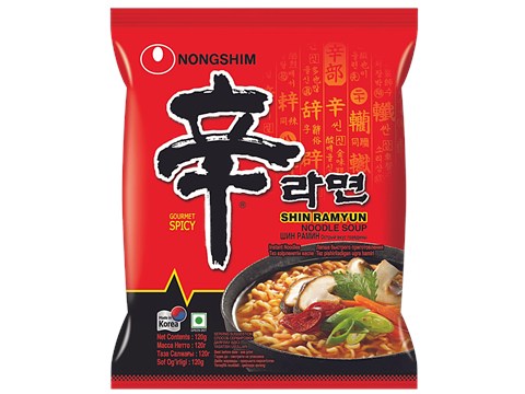 NONGSHIM Shin Ramyun Noodle Soup - Gourmet Spicy, 120 g