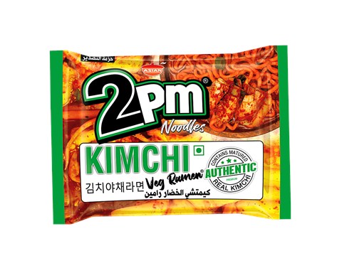 2PM Noodles Kimchi Veg Ramen - Contains Authentic Matured Real Kimchi, 150 g