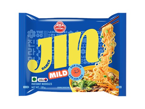 Ottogi Jin Ramen Korean Style Instant Noodles - Mild, 120 g