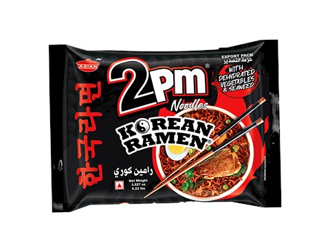 2PM Noodles Korean Ramen Instant Noodles - With Dehydrated Vegetables & Seaweed, 100 g