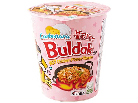 Samyang Carbonara Buldak Hot Chicken Flavor Ramen Cup, 80 g