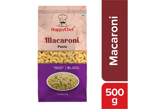 HappyChef Macaroni Pasta - Durum Wheat Semolina, 500 g