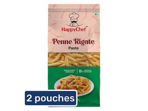 HappyChef Durum Wheat Pasta - Penne Rigate, 2x500 g