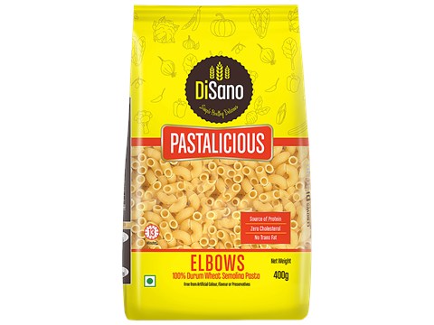 Disano Elbow Macaroni Pasta - Durum Wheat, 400 g