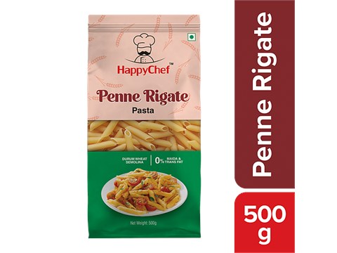 HappyChef Penne Rigate Pasta - Durum Wheat, 500 g