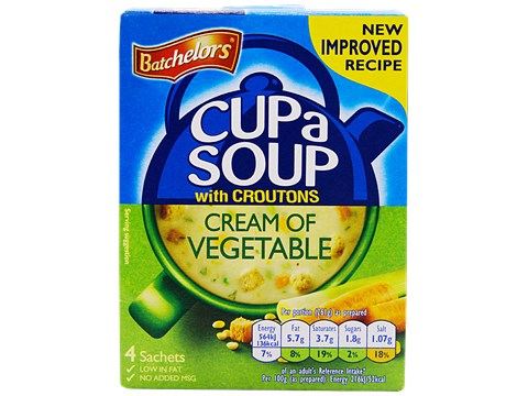 Batchelors Cup A Soup - Cream Of Vegetable, Imported, 122 g