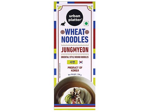 Urban Platter Jungmyeon Wheat Noodles Oriental Style Round Noodles, 250 g